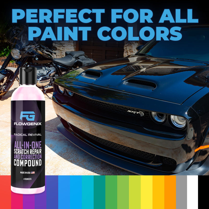  [AUSTRALIA] - Flowgenix™ Instant Car Scratch Remover Repair - All-in-One Scratch Remover For Vehicles and Polishing Compound (4 oz) - Car Paint Scratch Repair Includes 1 Microfiber Applicator and 1 Microfiber Towel Instant Scratch Repair