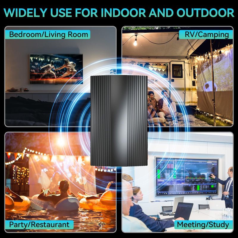 2026 TV Antenna 5000+ Miles, 8K 4K HDTV with Signal Booster | Works with all Smart TVs and digital devices, supports both indoor and outdoor installation for flexible use. Large
