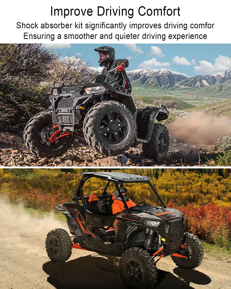 Rear Shock Bushing Sleeve Fit for Polaris ATV UTV 400 425 500 570 700 800 900 1000 Diesel ETX EV TM Absorber Bushings Bearings Kit Rear Shock Bushing Sleeve Kit