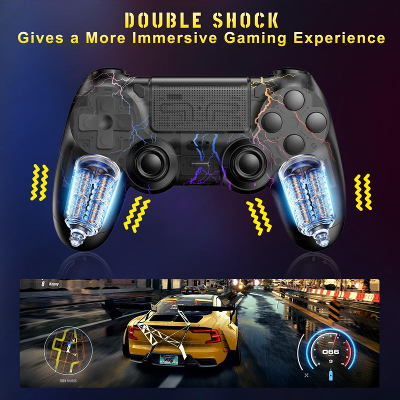 2 Pack for PS4 Controller,Wireless Controller for PS4/Pro/Slim/PC
