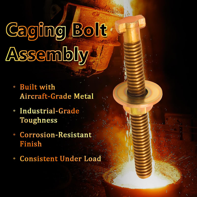 4pcs Brake Cage Bolt Assembly - Fits for Semi Truck,Air Spring Brake Chamber Repair (Replaces Bendix 800921/TR800921)-1/2" Thread and 4-13/16"Length 4pcs Golden