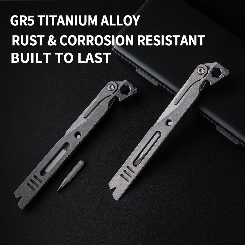 5-in-1 Portable EDC Pry Bar Multi Tool, Ultra-durable & Lightweight (Matte) | Multi-tool,Ultra-lightweight, High strength & sturdy, Rust & corrosion proof, Ideal for Daily Outdoor, Camping, Repairs Matte