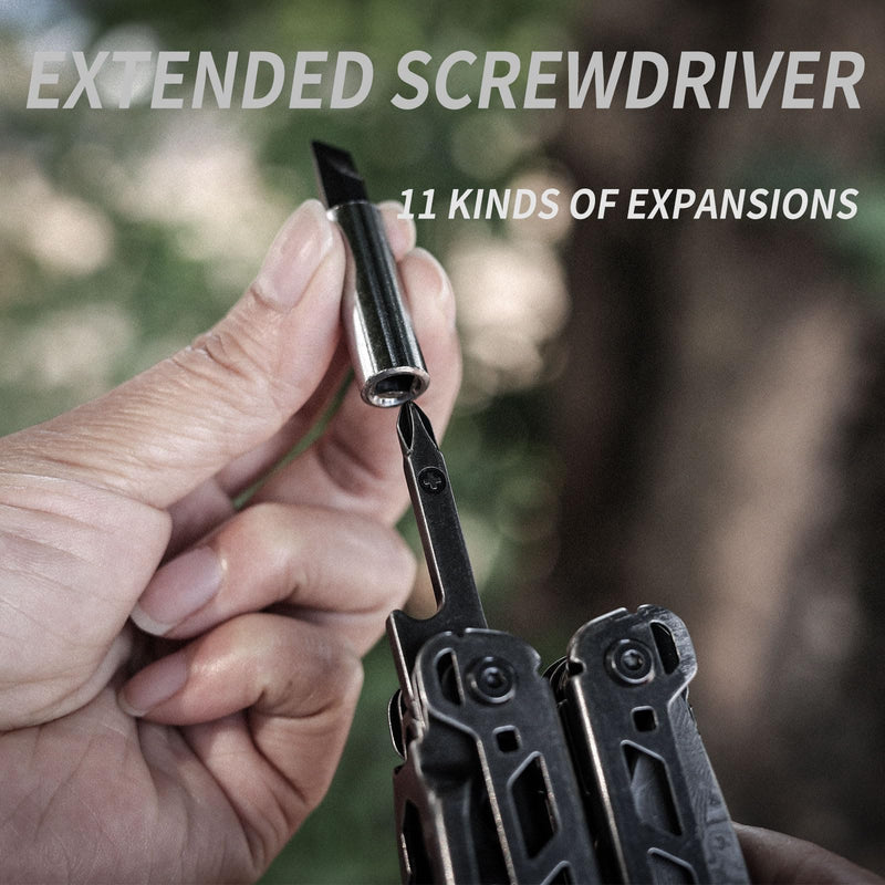 GrandHarvest Multitool, 25-in-1 Spring Loaded Pliers Multi Tool, Each Tools with Safety Lock-Stainless Steel Multi-Tool, Propylene Sheath, Survival Gear for Camping, Hiking, Multi Plier, Pocket Knife