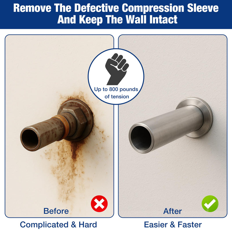WORKPRO 1/2 Inch Copper Tube Compression Sleeve Puller, Ferrule and Compression Ring Removal Tool, Faucet Handle Puller, Damage-Free Design