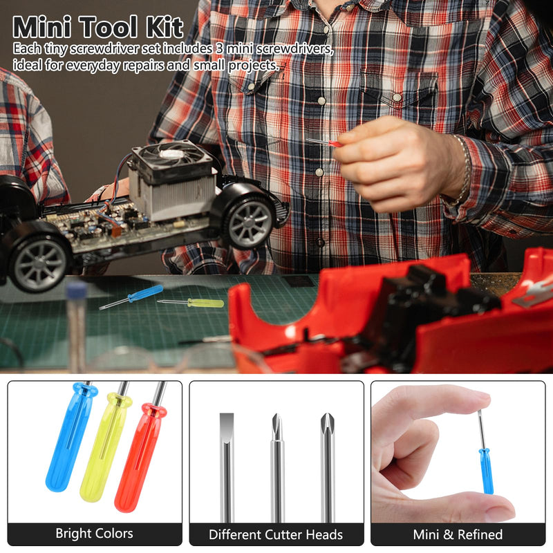 HOFASON Small Bulk Gifts for Men Adults Teens, Mini Screwdriver Keychain Set Bulk 100 Pcs, Stocking Stuffers, Party Favors Prizes for Adults Men, Mini Tools Gifts for Employee Coworkers