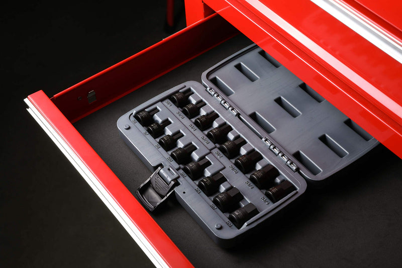 ARES 23021-16-Piece Stubby Impact SAE and Metric Hex Bit Socket Set - Chrome Moly Steel Construction and Manganese Phosphate Coating - Includes Storage Case - Designed for Impact Use Stubby SAE and Metric Impact Hex Driver Set