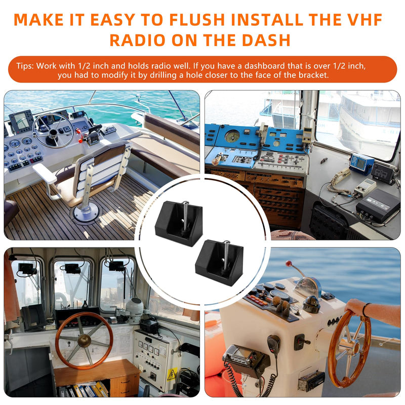 Flush Mount Kit MMB-84, VHF Radios Fixed Mount Flush Mount Brackets Fit for Standard Horizon and Most Standard Fixed Mount VHF Radios