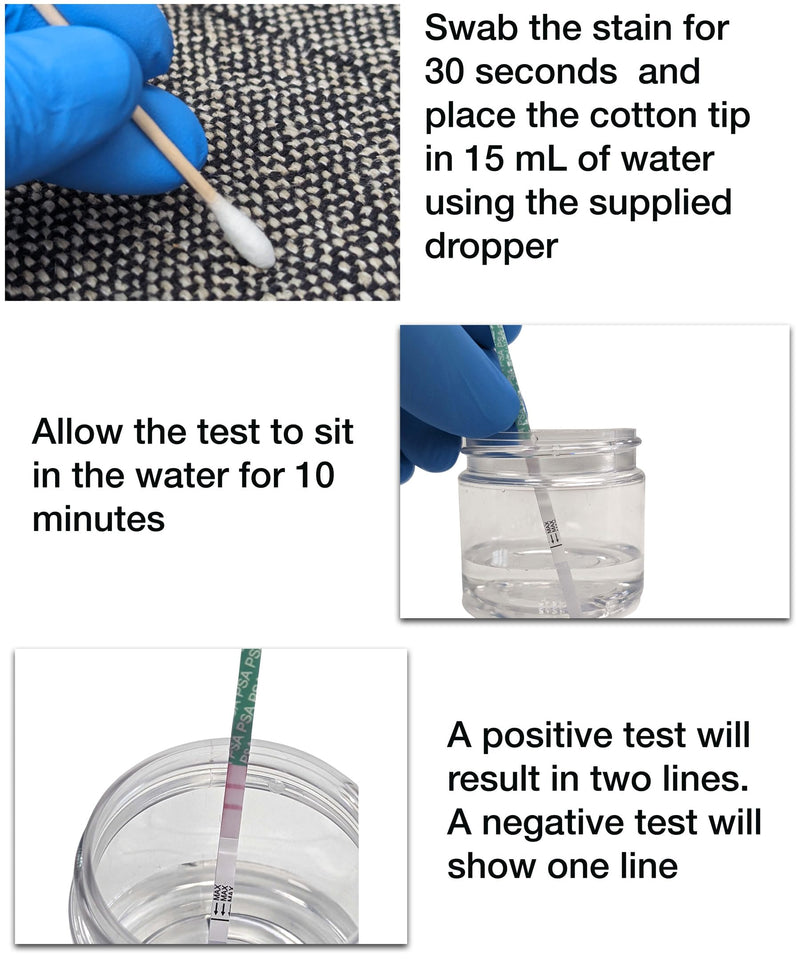 Crime Scene Semen Detection Test - P30 Antigen, Includes Supplies and Directions to Perform A Single Test - Used in Forensic Science Labs