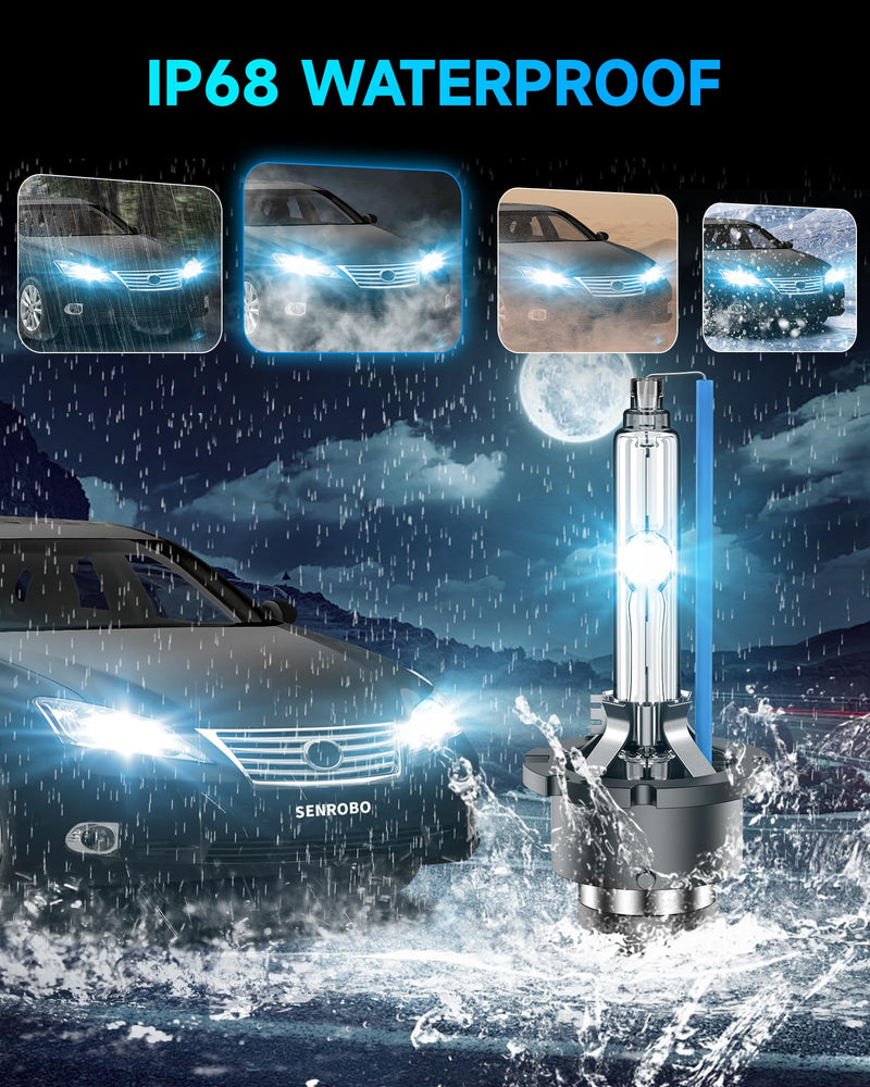 Fit for Lexus 2007-2015 ES350 GS350 GS450H 2010-2015 RX350 RX450 OEM 35W Projector D4S HID Xenon Headlight Bulbs Replace, AFS Headlamp 90981-20024, 8000K Blue D4SC1 Bi-xenon Light, Pack of 2