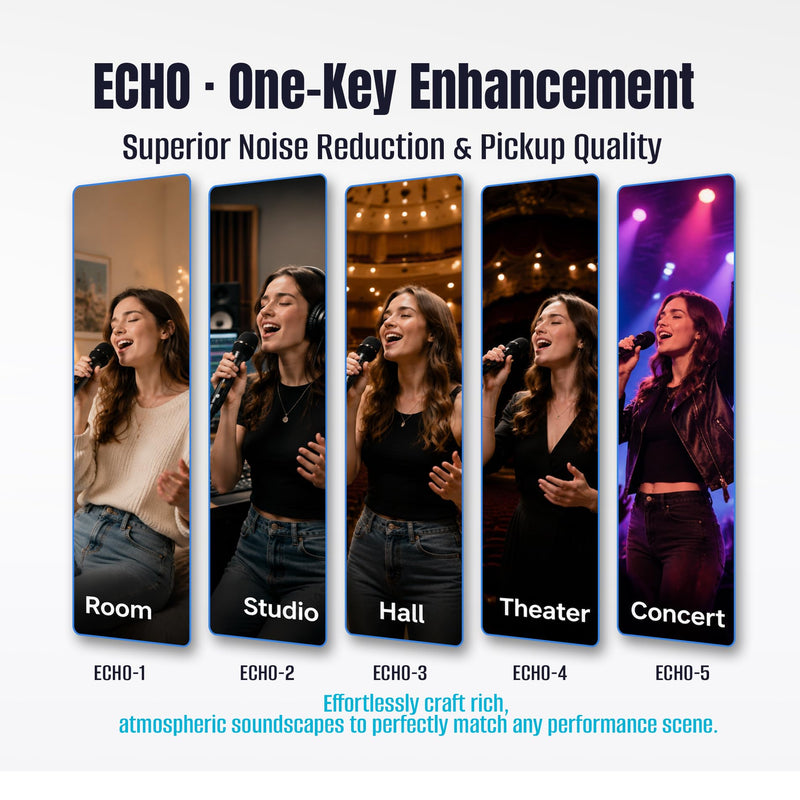 Wireless Karaoke Microphone, Dual Handheld Microphone Wireless Set for Singing, 2.4G 492Ft Range, USB-C Rechargeable, LED Display, 6.35mm/3.5mm Receiver for Karaoke Machine, PA System