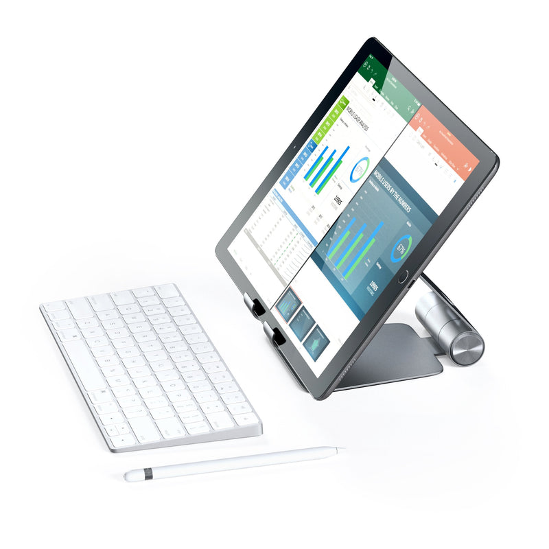 Satechi R1 Multi-Angle Foldable Tablet Stand, Compatible with iPad Air/Pro M4/M3, iPad mini, iPhone 17 and More - Space Gray