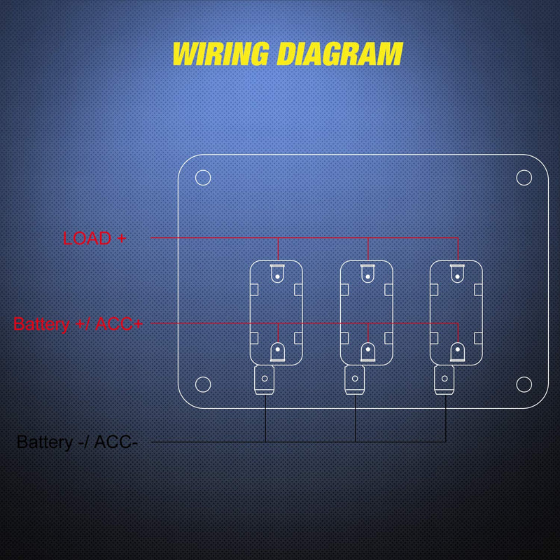 Nilight 3 Gang Toggle Switch 12V Rocker Switch Panel with LED Light and Flip Cover Heavy-Duty ON/Off Switch Plate 3 Pin SPST，2 Years Warranty Red 3 Gang