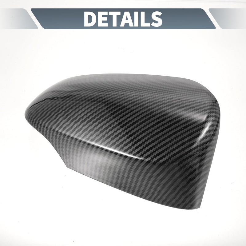 X AUTOHAUX Set Car Rear View Driver Passenger Side Mirror Cover Cap Overlay Black Carbon Fiber for Toyota Corolla 2014-2018 Mirror Guard Covers Exterior Trims