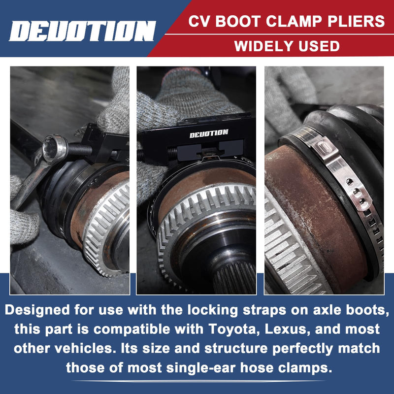 CV Boot Clamp Pliers for Drive Shaft Axle Clamping - Single Ear Hose Tool Compatible with Toyota Lexus OEM 09521-24010 1PC