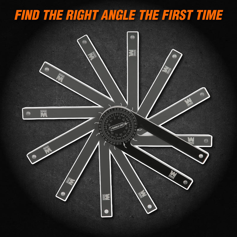 WEN Miter Saw Protractor, 7.25-Inch Aluminum Alloy with Laser-Engraved Scaled (ME175P)