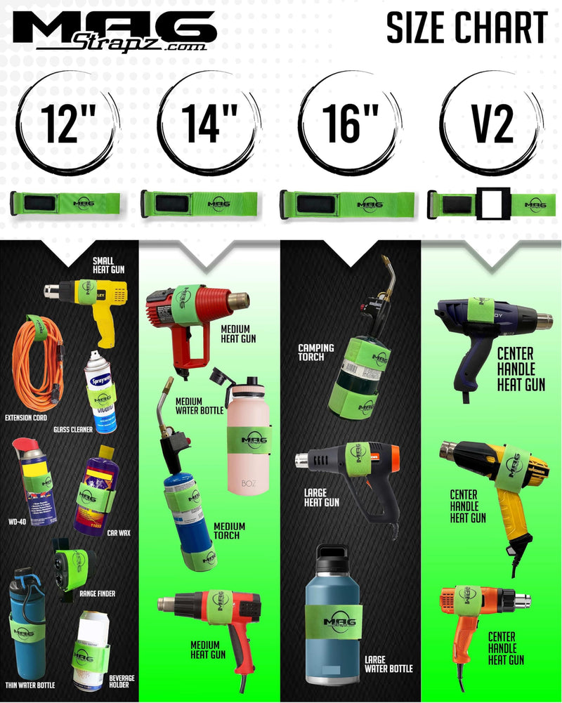 MagStrapz™ Magnetic Straps - Organizer Holder Magnet Strap - (14in) 14 inch