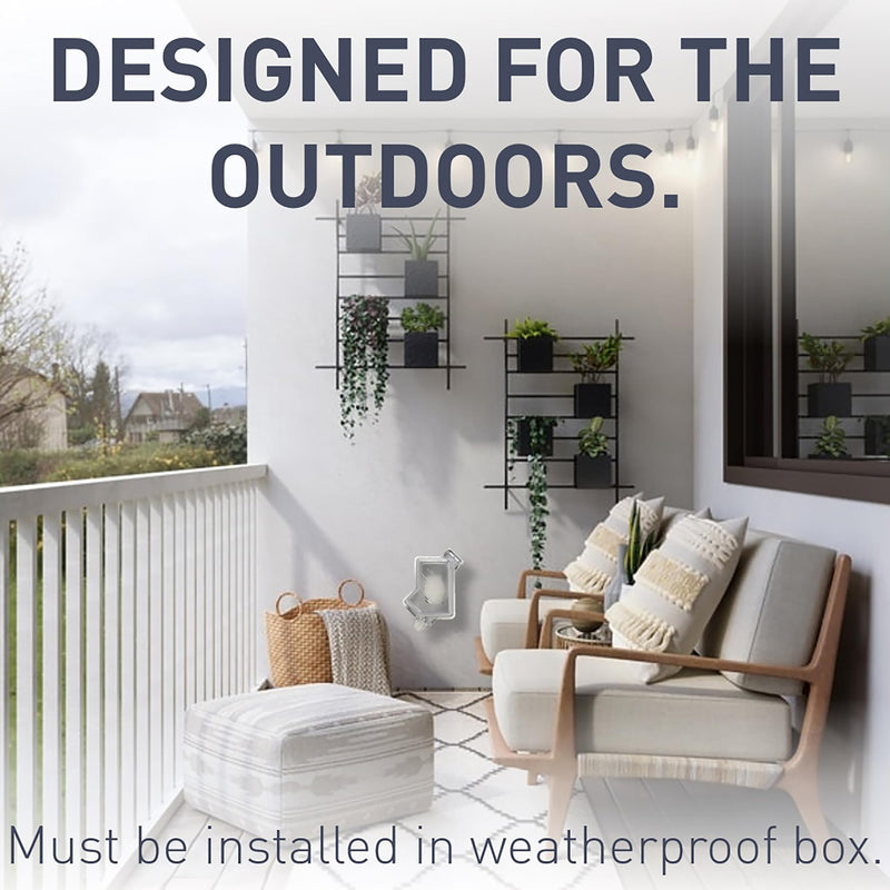 Legrand Radiant 20 Amp Outdoor GFCI Self-Test Tamper Resistant Weather Resistant Decorator Duplex Electrical Outlet, 2097TRWRWCCD4, White, 1 Count