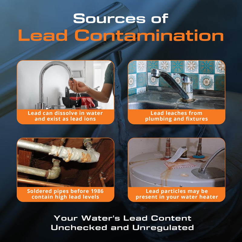 Watersafe® Lead in Drinking Water Test Kit – EPA-Compliant & Lab-Verified 8-Minute Detection Below 5 PPB – Easy & Accurate DIY Home Testing for Tap & Well Water - 2 Pack