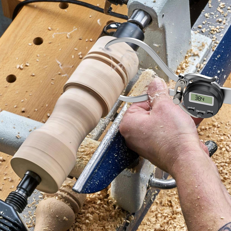 HDLNKAK Digital Outside Caliper Gage, Favor 0-6” Metric/Fractional/Decimal Readings, Alloy Jaws, Digital Circular Caliper with Hold Function for Woodworking.