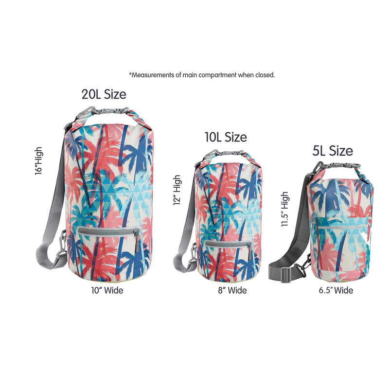 Skog Å Kust DrySak Roll Top Waterproof Bag, 5, 10 & 20 Liter Palm 10 Liter