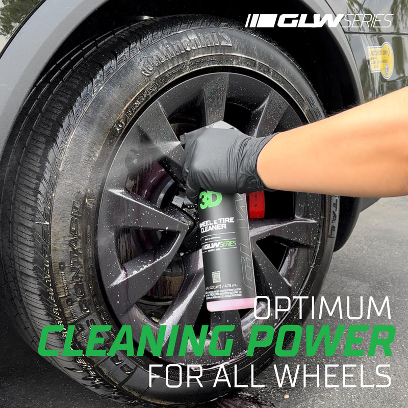 3D GLW Series Wheel & Tire Cleaner – Deep Cleaning All-in-One Formula | Removes Brake Dust, Grime, Tire Browning | Safe on All Wheels | DIY Car Detailing |16 oz 16 Fl Oz (Pack of 1)