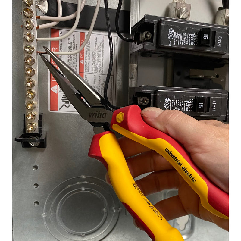 Wiha 32923 8-Inch Insulated Industrial Long Nose Pliers