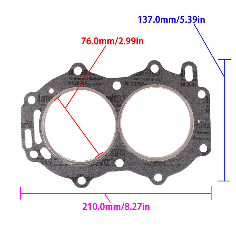 Boat Engine 329419 765012 777390 Cylinder Head Gasket for Evinrude Johnson OMC BRP 20HP 25HP 28HP 30HP Outboard Motor, fit Sierra 18-3803