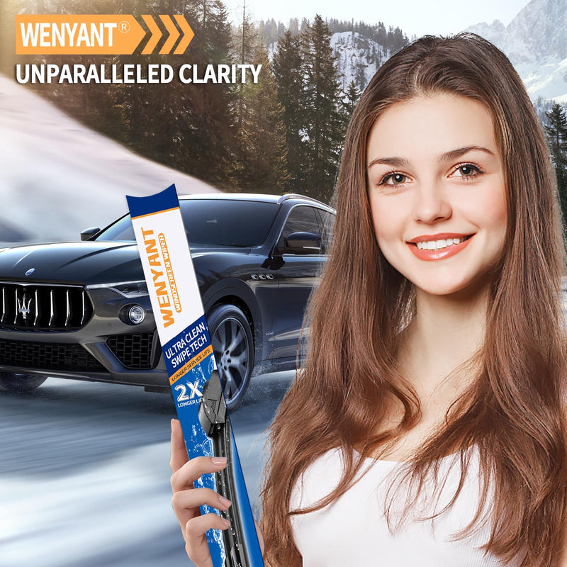 26"/22"/16" Windshield Wipers Compatible with Honda Odyssey 2005-2019 2020 2021 2022 Front and Rear Wiper Blades for My Car Automotive Replacement (Set of 3) 26"/22"/16"