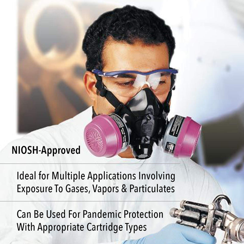 Honeywell North 7700 Series Niosh-Approved Half Mask Silicone Respirator, Small (770030S) 1 Count (Pack of 1)