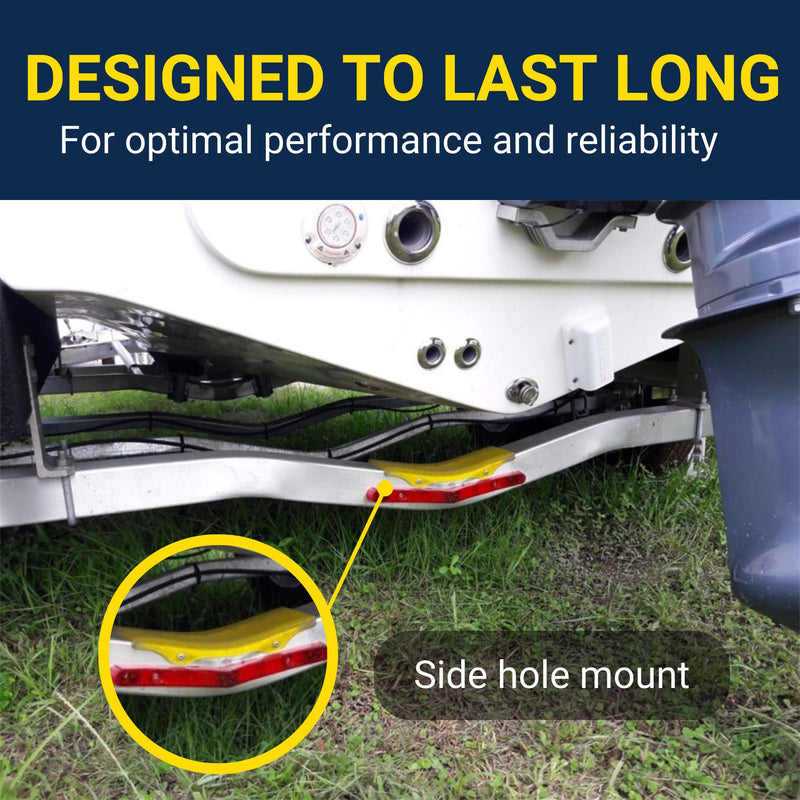 Tie Down Yellow PVC Keel Pad – 15" x 3.5" Boat Hull Protector for Trailers – Non-Marking, Flexible Cushion Pad – Mounts Easily to Cross Members – Made in USA Amber