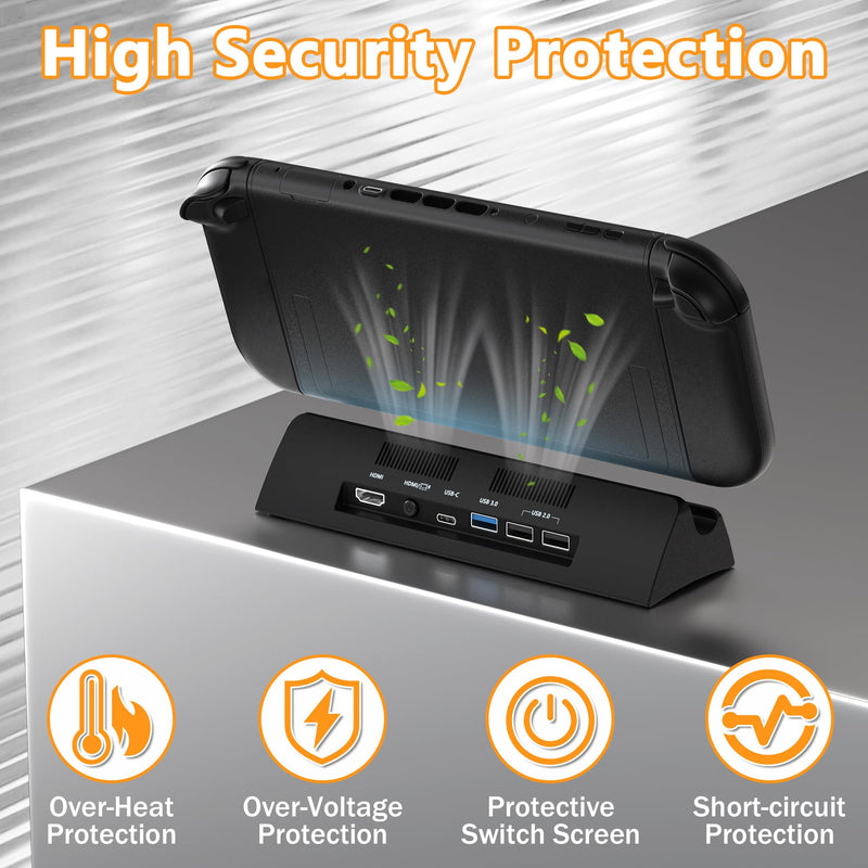 Switch 2 Dock,TV Docking Station with 4K HD Adapter/USB 3.0 Port/USB-C Port,Includes 20V/3A Power Adapter and Cable