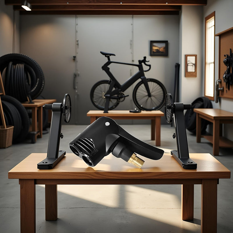 ZS569 Black Presta Valve Adapter Dual Head Bike Track Pump Tyre Air Pump Connector Head Tires and Tubes Accessories