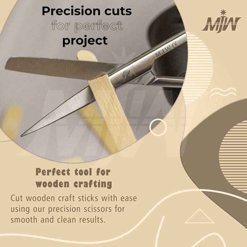 MJW Dressing Scissor, Silver, Stainless Steel, 15.5 cm, Professional Medical Scissors and Shears