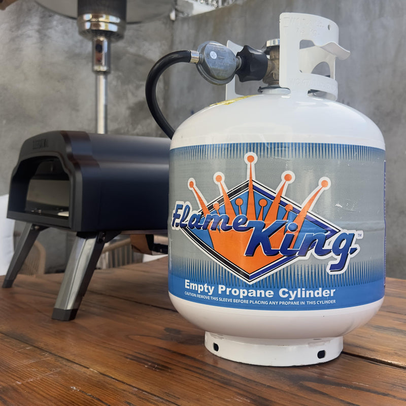 Flame King YSN-201 20-Pound Steel Propane Tank Cylinder with Type 1 OPD Valve, White