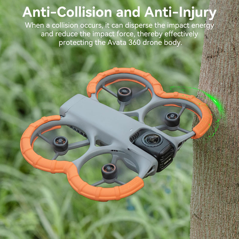 Avata 360 Propeller Guard - Bumper Guards Anti-Collision Ring Cover Gimbal Protective for DJI Avata 360 Drone Accessories Orange