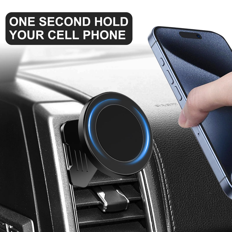 Surfcabin CNC Vent Phone Holder, Magnetic Car Air Vent Phone Holder Cradles Mount Compatible with F150 2015-2020 & Super Duty F250 F350 F450 2017-2021 Universal Bracket Stand for iPhone & Android