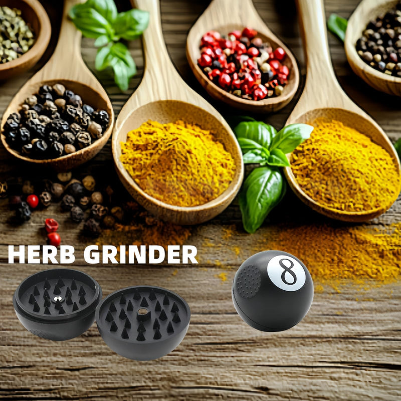 2025 New Herb and Spice Grinder, 2.36"Billiards shape Manual Dry Herb Grinder,Kitchen Tool– Gift for Culinary Use