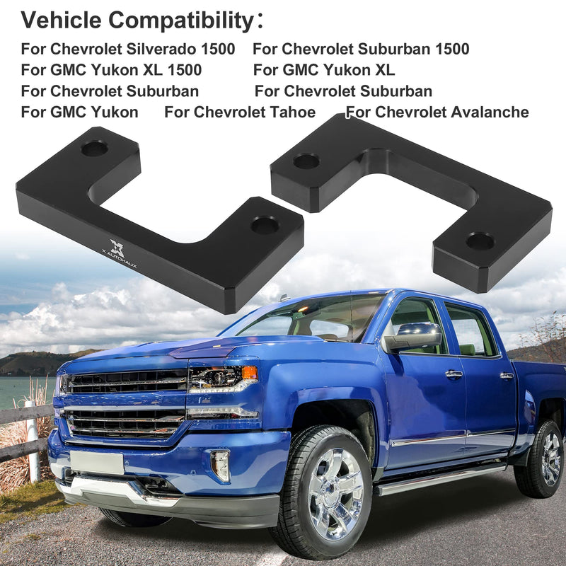X AUTOHAUX 1 Inch Front Leveling Lift Kit Suspension Spring Strut Spacer Lift Spacers for Chevrolet Silverado 1500 for GMC 1500 2007-2019