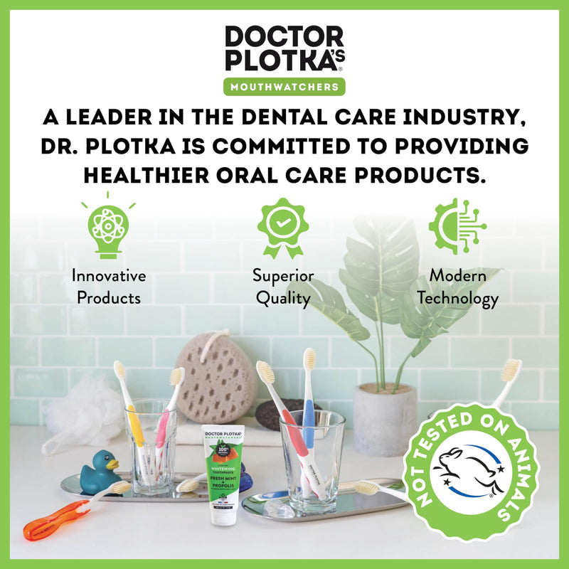 MOUTHWATCHERS Soft Flossing Manual Toothbrush, Family Pack, 4 Adult 2 Kids | Antimicrobial Floss-Tip Bristles for Sensitive Teeth and Gums, Soft Manual Brush, Deep Clean, BPA Free, Dr Plotka Design 4 Adult + 2 Kids