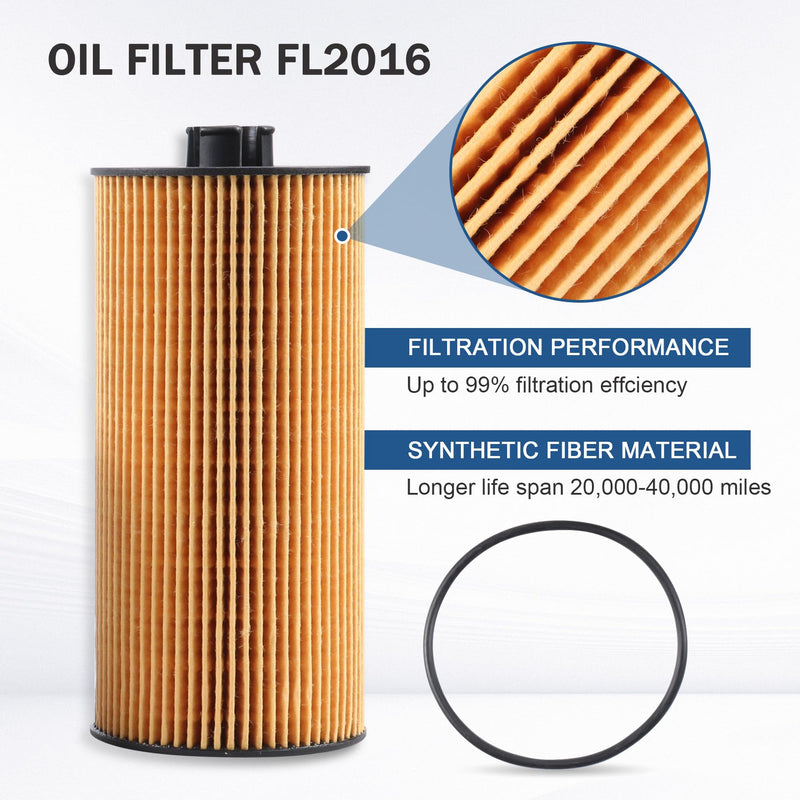 JDMSPEED New Fuel & Oil Filter Replacement 3 of Each FD4616 FL2016 Replacement For Ford 6.0L Turbo Diesel