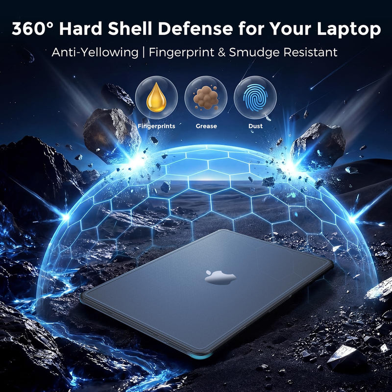 MOSISO Compatible with MacBook Air 15 inch Case M5 2026 M4 M3 M2 2025-2023 | A3448 A3241 A3114 A2941, Matte Finish Crack-Resistant Protective Hard Shell Case Cover with Reinforced Corners, Midnight