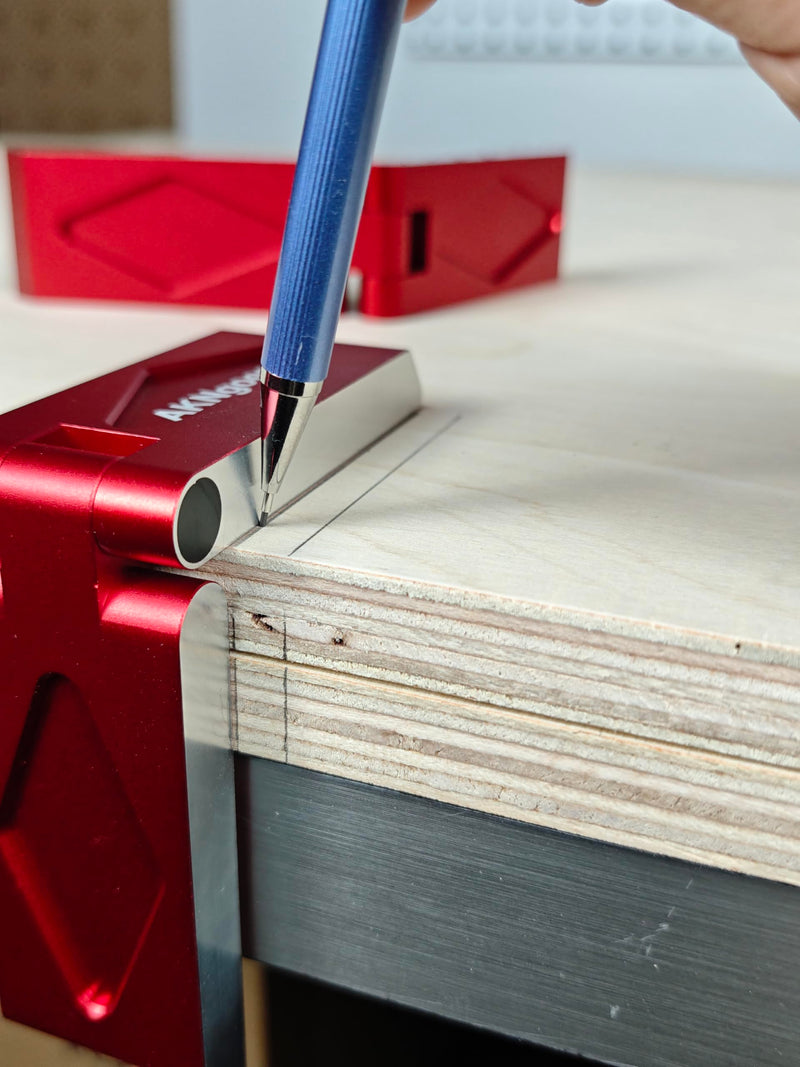 Woodworking Folding Saddle Square 7in, Transfer Layout Lines Around Corners, Perfect for Tenons, Dowels, Angled Joinery, for Carpenter Work, Layout and Measuring Tools Folding Saddle Square 7inch