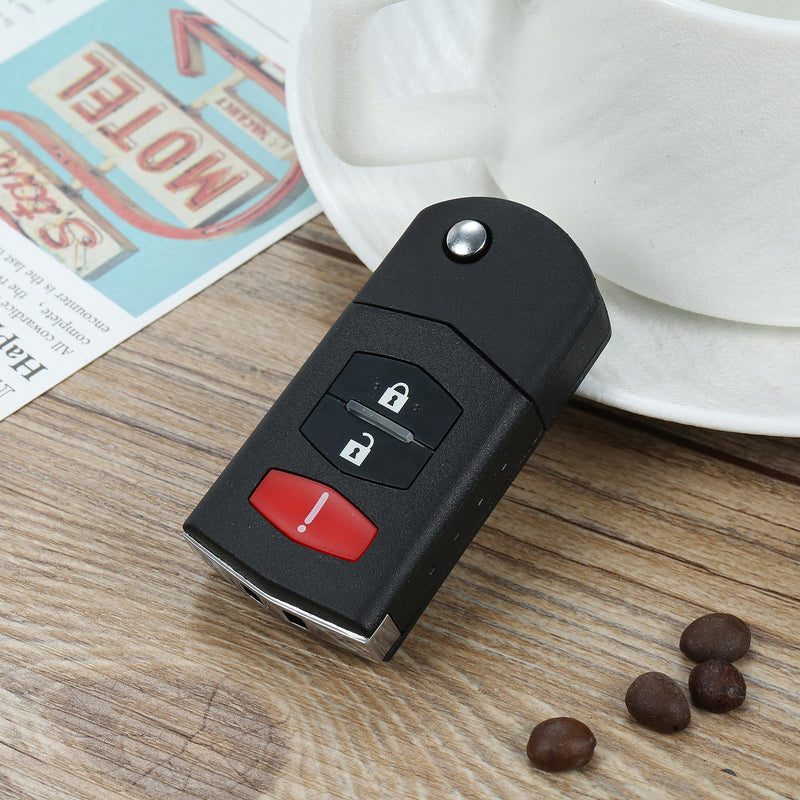 Key Fob Remote Replacement Compatible with 2006-2015 Mazda 5, 2011-2015 Mazda 2/3, 2007-2013 CX7/CX9, Keyless Entry, BGBX1T478SKE125-01, 2 Pack