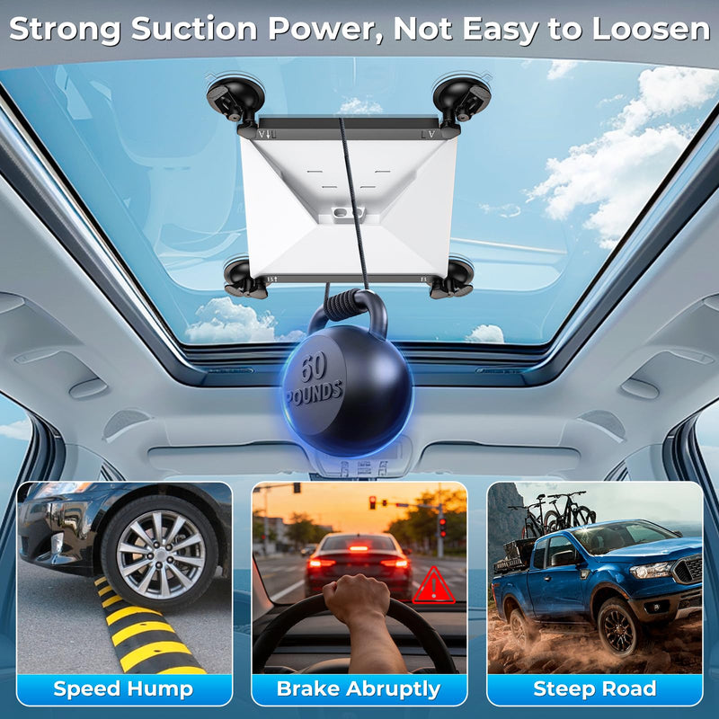 Starlink Mini Suction Cup Mount for Car Sunroof Window, Secure Satellite Mounting Kit with Strong Grip, Stable Signal for RVs Boats Road Trips, Tool-Free Installation, Portable Camping 2025 2026 Black