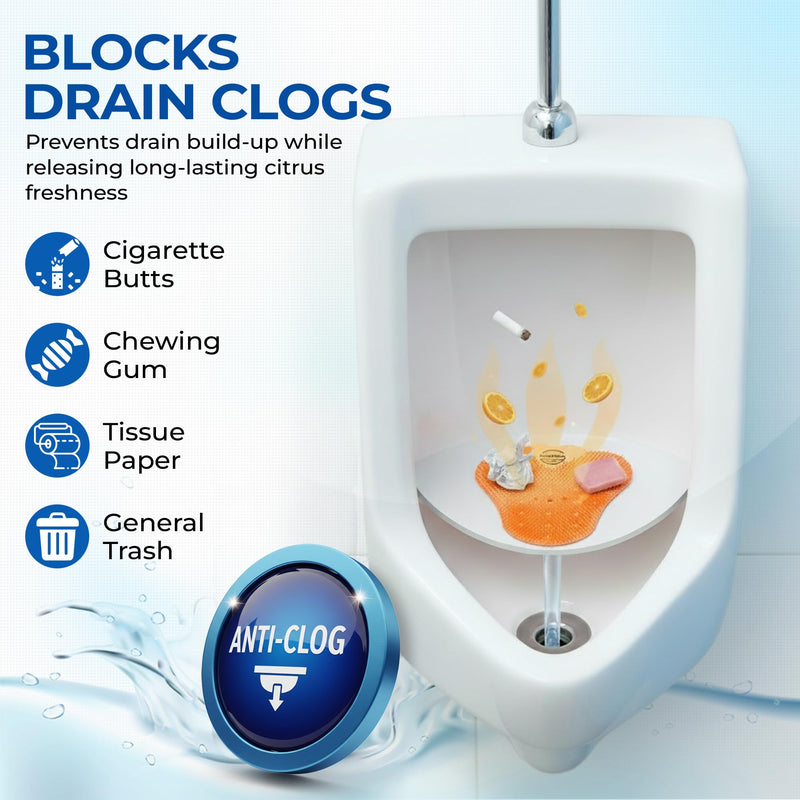 Urinal Screen Deodorizer (12 Pack) – Anti-Splash Cakes with Odor Protection – Long-Lasting Deodorizers for Bathrooms in Offices, Schools, and Stadiums – Free Gloves Included Oval