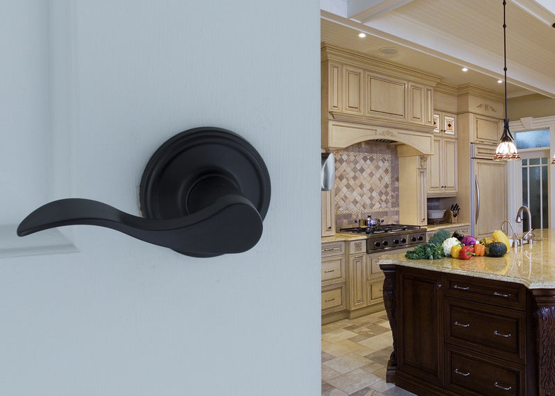 Copper Creek WL2220BC Passage Lever in Black Matte Black