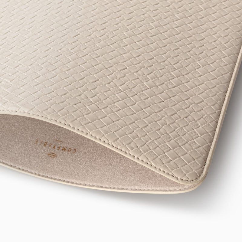 Comfyable 13 Inch Woven-Look Laptop Sleeve, Compatible with 13" MacBook Air M5 2026, MacBook Neo & MacBook Pro M2 2022, Slim Faux Leather Computer Case, Beige For 13" MacBook Pro & Air & Neo