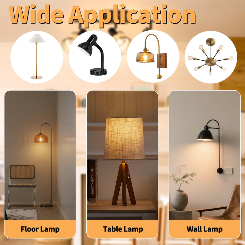 Warm Incandescent Light Bulbs 60 Watt,A19/A60 Vintage Style Edison Bulbs E26,Soft Yellow Light Bulbs,Amber Bulbs,Retro Light Bulb Old Fashioned,Halogen Dimmable Edison Bulb Squirrel Cage 12 Pack Amber Glass-2100k 12 Count (Pack of 1)