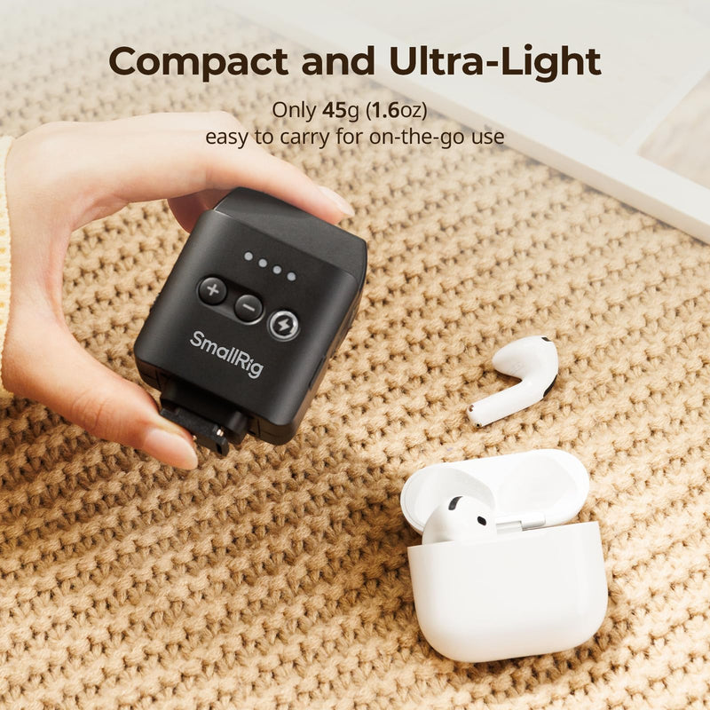 SmallRig RS-22 Mini Camera Flash for Sony for Nikon for Canon for Fuji DSLR | GN8 Manual Flash, 85° Adjustable, 4 Levels 1/1-1/8, 700 Full Power Flashes, 0.1-4s Recycle/6500K/400mAh Battery - 5883