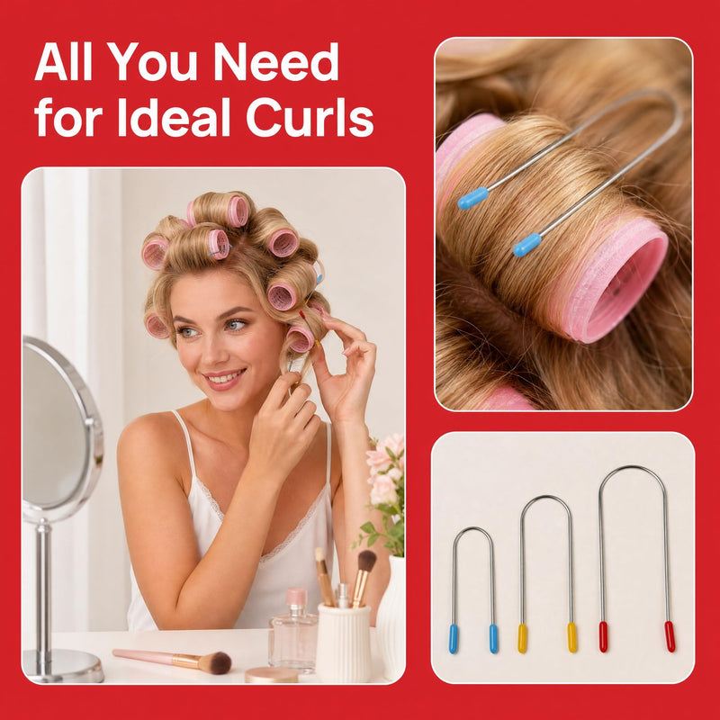 Beavorty Hot Roller Clips Hot Curler Clip Replacement Pins for Heated Rollers Roller Jaw Clamps for Home Diy Hair Styling and Salon Use Secure Hold for Curling Pins